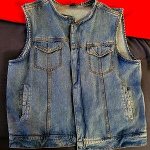 First Mfg Co "No Limit" Denim MC Vest